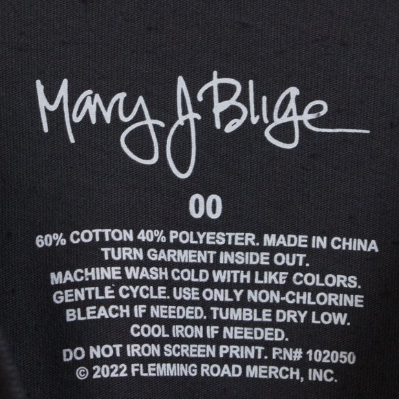 Mary J. Blige Shirt Womens Size 00 Black - Picture 2 of 5